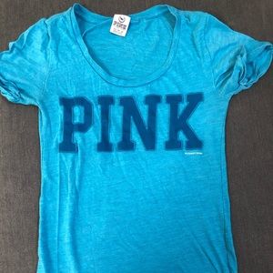 VS Pink - blue shirt